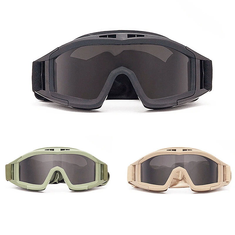 XANES Tactical Goggles 3 Lens Soft Windproof UV400 Protection Glasses For Cycling Safe Protection — image 1