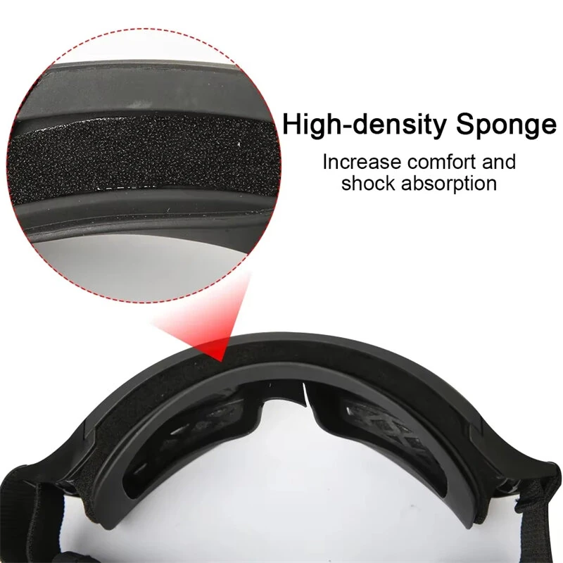 XANES Tactical Goggles 3 Lens Soft Windproof UV400 Protection Glasses For Cycling Safe Protection — view 7