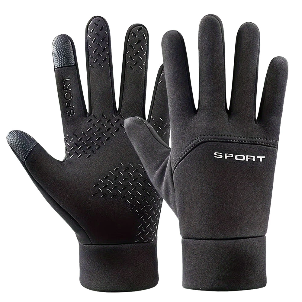 XANES Winter Cycling Gloves for Men Touchscreen Thermal Windproof Fleece Motorcycle Gloves Warm Thick Driving Skiing Gloves