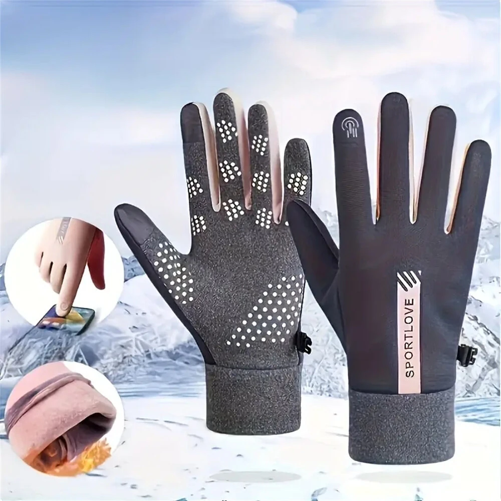 XANES Winter Gloves for Women Fleece-Lined Windproof Warm Touchscreen-Compatible Anti-Slip Cycling Gloves for Skiing Hiking Outdoor Sports — XANES