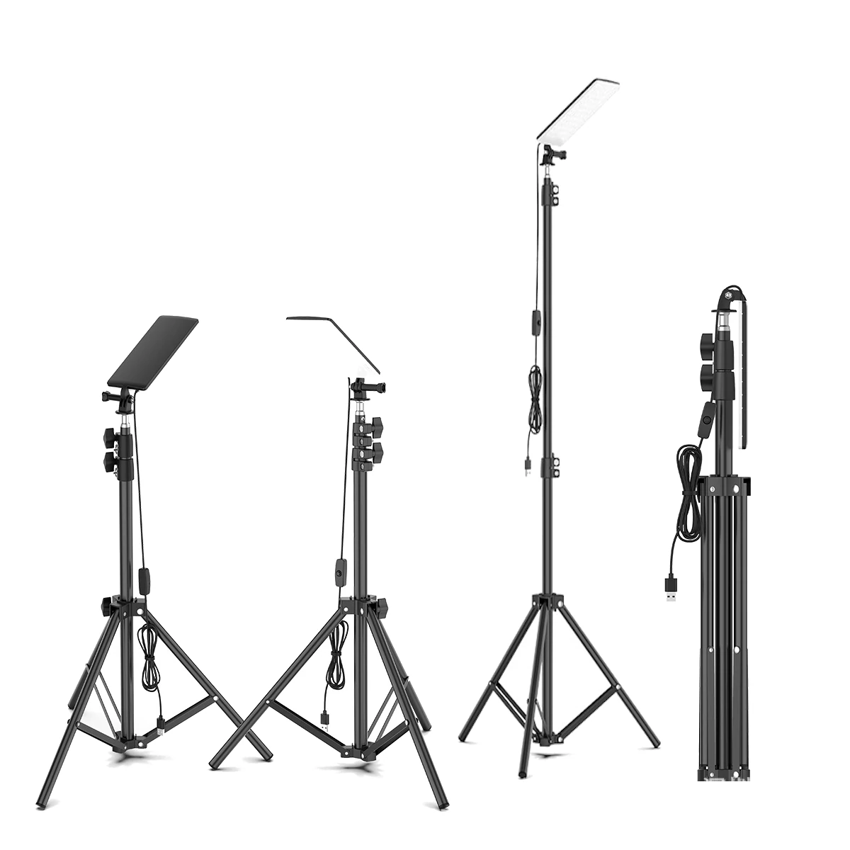 XANES® 84*LEDs 1680LM 1.8m Height Adjustable LED Camping Light with Tripod 6500-7000K Brightness Stand Lantern Work Light For Camping Maintain Photography — view 5