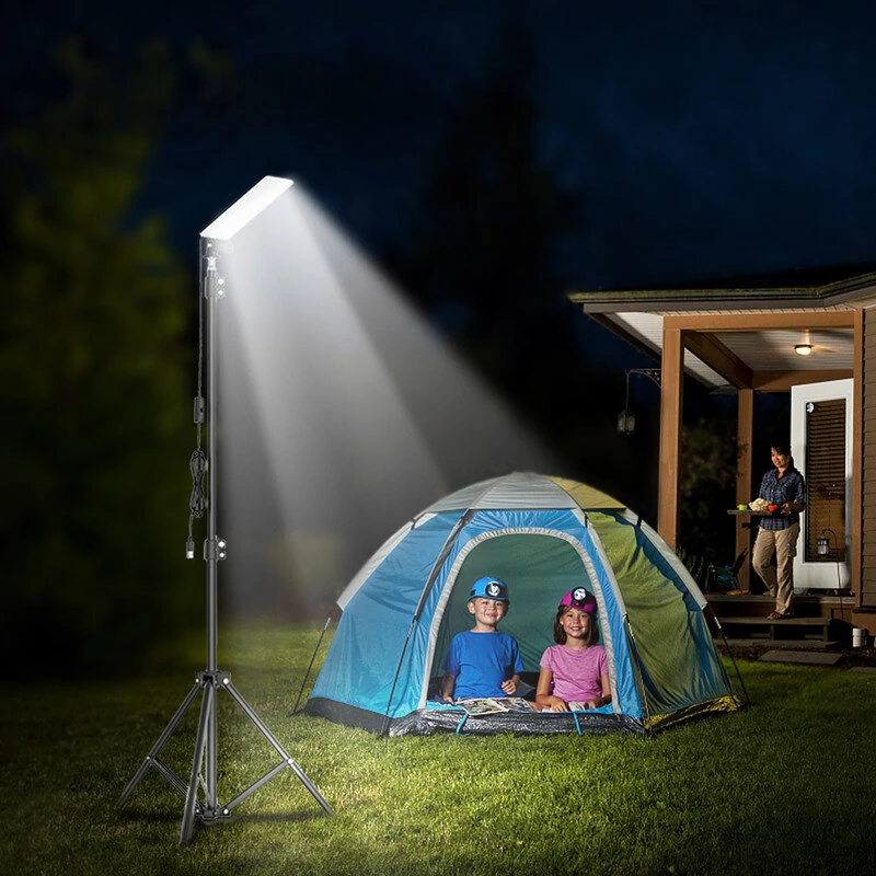 XANES® 84*LEDs 1680LM 1.8m Height Adjustable LED Camping Light with Tripod 6500-7000K Brightness Stand Lantern Work Light For Camping Maintain Photography — view 9