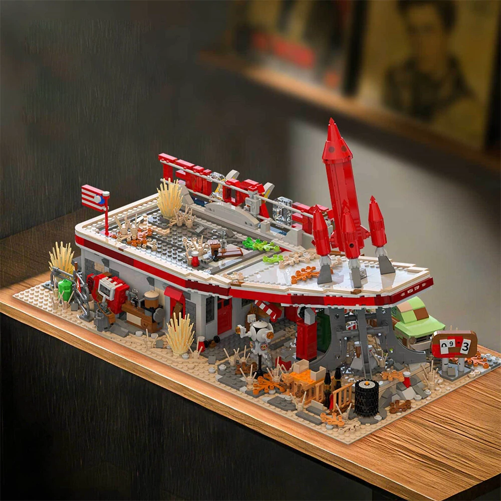 Xbert Brix 66139 RED ROCKET Restaurant Building Block Set 2447PCS 66141 Aerospace Building Block Set 1623PCS Brick Assembly Kit for Children's Gifts Creative Desktop Ornaments Toys — view 3