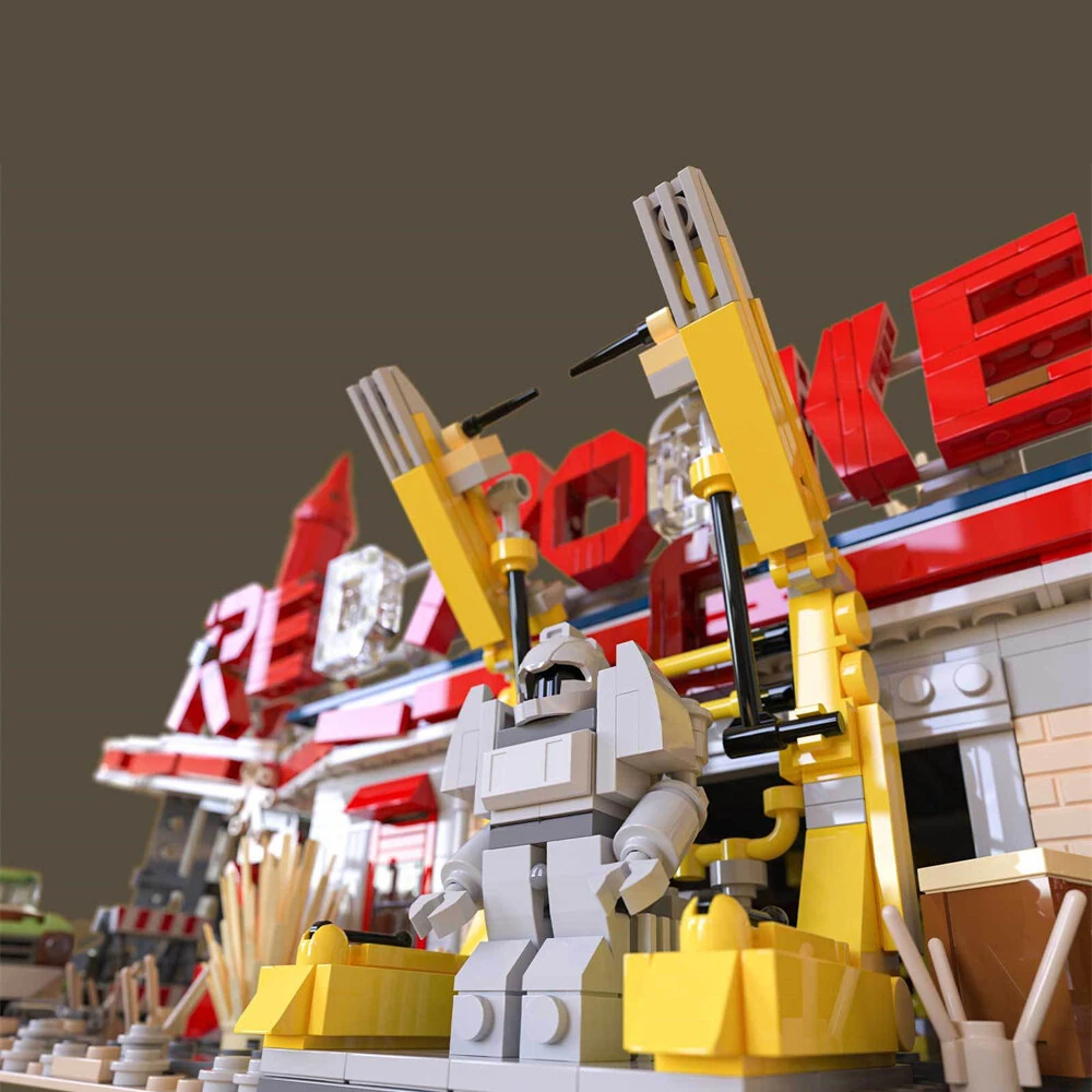 Xbert Brix 66139 RED ROCKET Restaurant Building Block Set 2447PCS 66141 Aerospace Building Block Set 1623PCS Brick Assembly Kit for Children's Gifts Creative Desktop Ornaments Toys — view 5