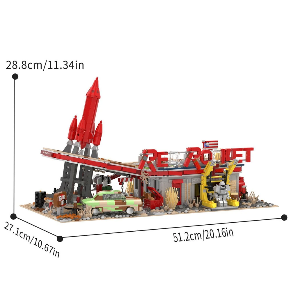 Xbert Brix 66139 RED ROCKET Restaurant Building Block Set 2447PCS 66141 Aerospace Building Block Set 1623PCS Brick Assembly Kit for Children's Gifts Creative Desktop Ornaments Toys — view 9