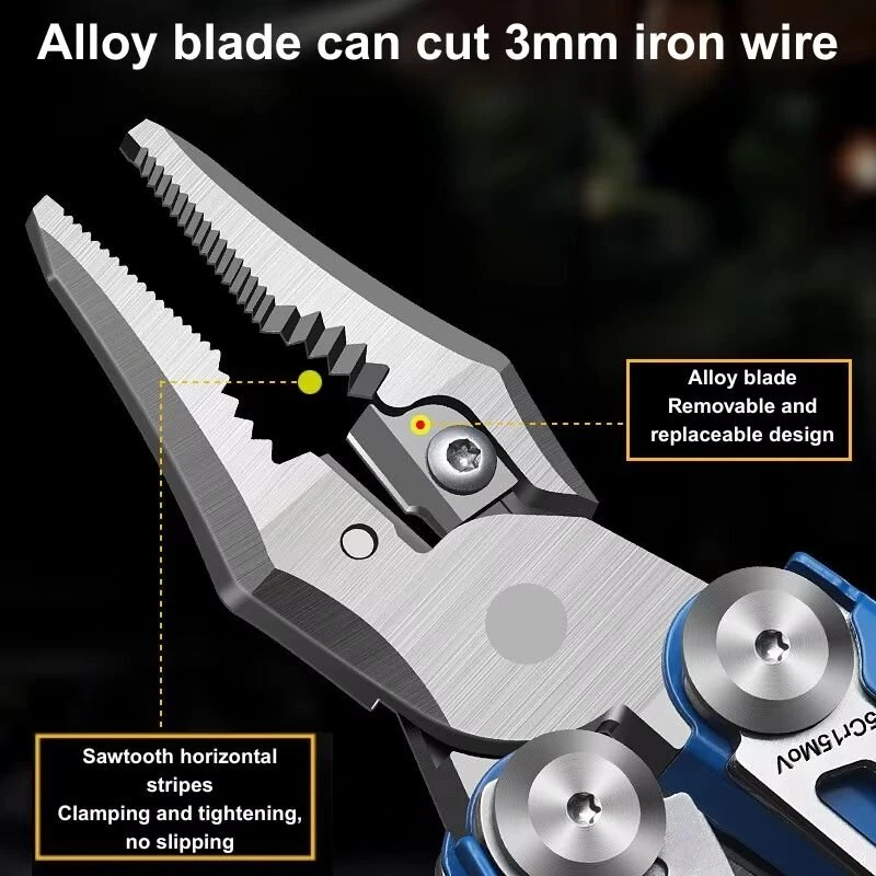 XGear Model-X Multi-Tool 14-in-1 Foldable Stainless Steel Compact Portable Outdoor Survival Tool Lightweight for Camping and DIY — view 4