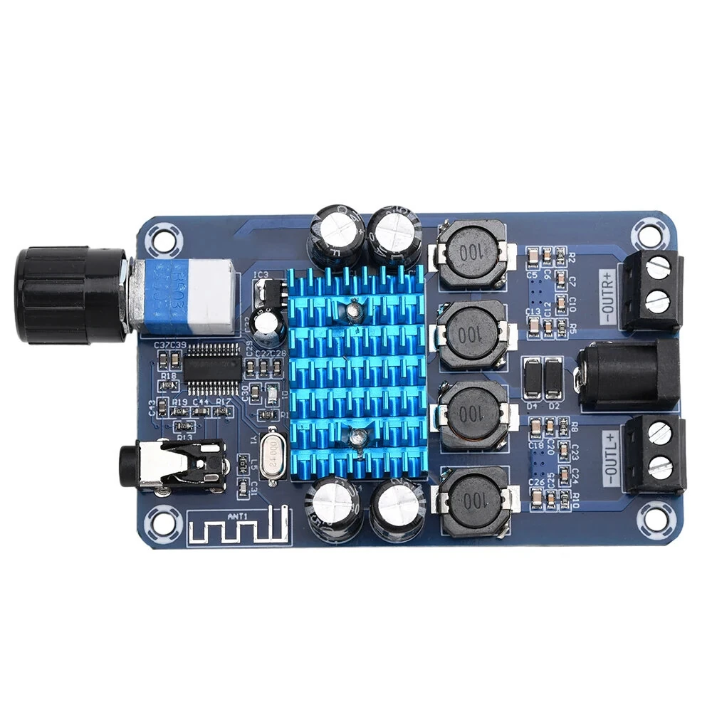 XH-A318 TPA3116D2 bluetooth Digital Audio Amplifier Board 50Wx2 Sound Amplifier DC12V-24V Audio Module High Power AMP — view 4