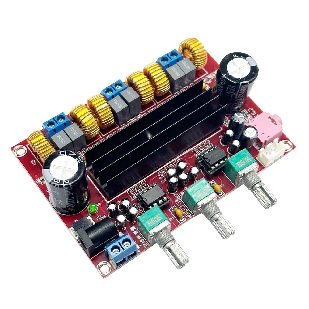 XH-M139 Digital Amplifier Board TPA3116D2 2.1 Channel Amplifier Module DC 12-24V 3 Sound Channels Energy Saving Pure HiFi Music — view 2
