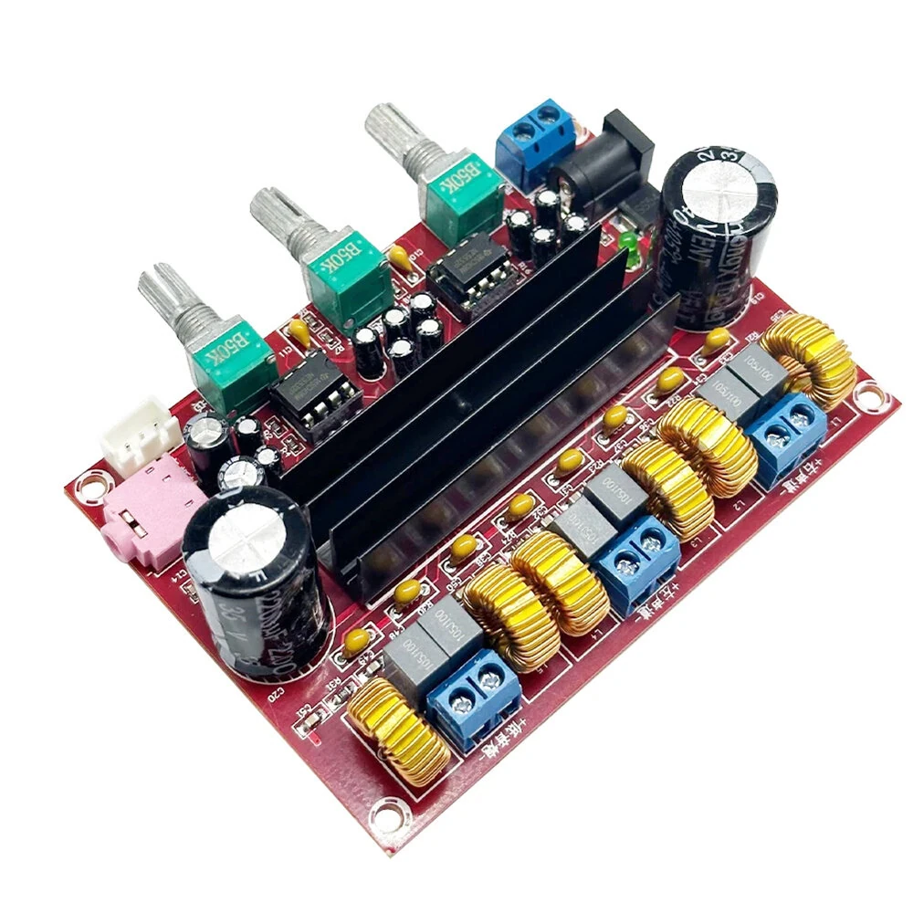 XH-M139 Digital Amplifier Board TPA3116D2 2.1 Channel Amplifier Module DC 12-24V 3 Sound Channels Energy Saving Pure HiFi Music — view 3