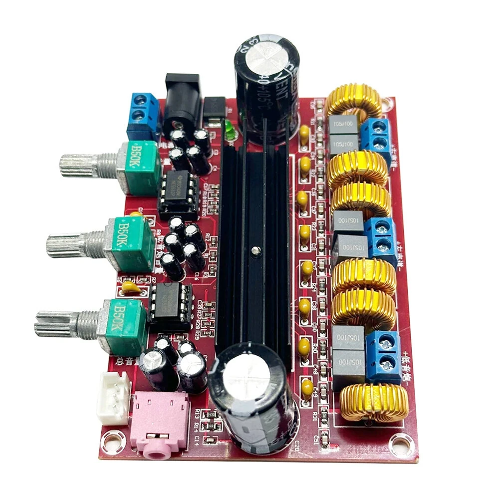 XH-M139 Digital Amplifier Board TPA3116D2 2.1 Channel Amplifier Module DC 12-24V 3 Sound Channels Energy Saving Pure HiFi Music — view 4