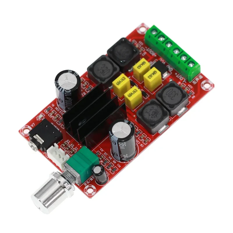 XH-M189 TPA3116D2 Dual Channel 2x50W Stereo Power Amplifier Board Adjustable Audio Module DC 24V Class D Amplifier — view 2
