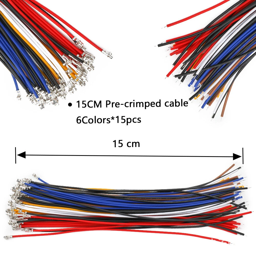 XH2.54 Connector Kit Pre-crimped Wire 150mm 2P 3P 4P 5P 6P 7P Housing Straight Pin Heat Shrink Tubing Electronics Projects — view 3