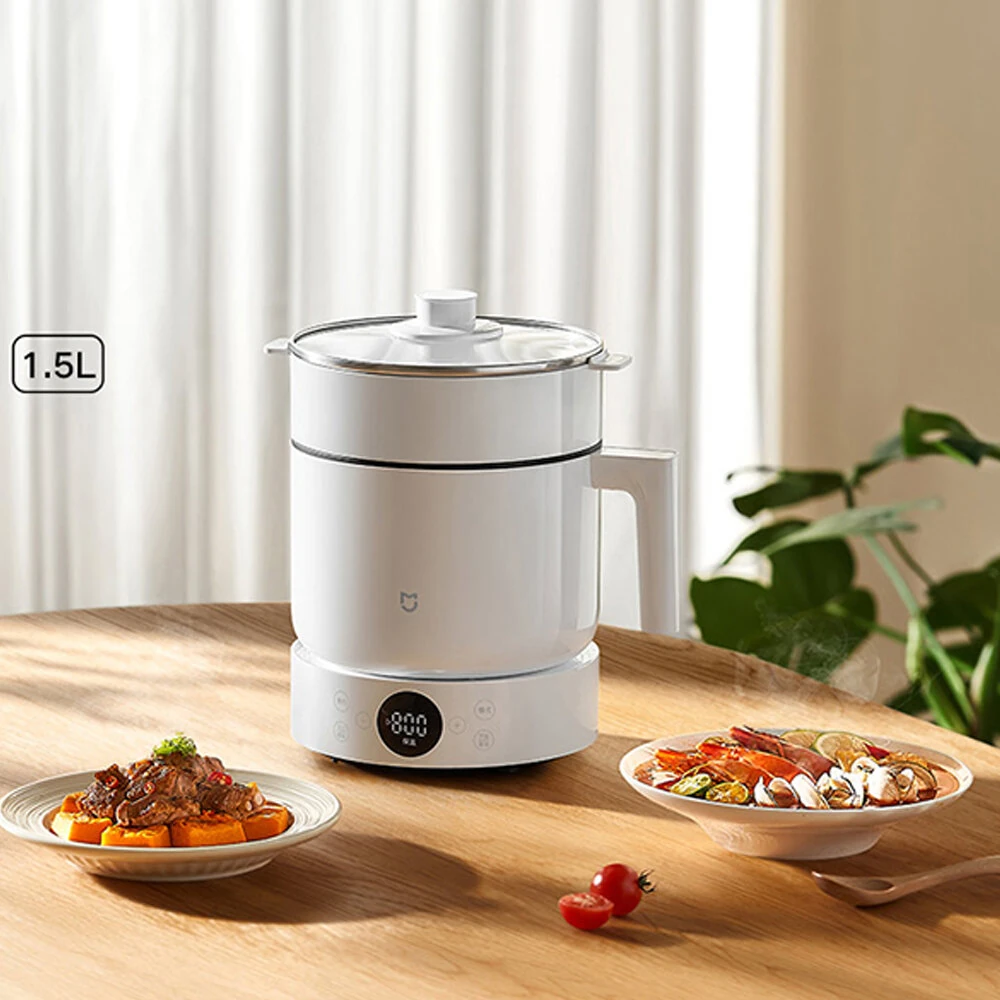 XIAOMI Mijia 1.5L 1000W Multi-Function Electric Cooker 5 Adjustable Heating Levels Automatic Keep Warm 24-Hour Reservations Can Be Set — view 2