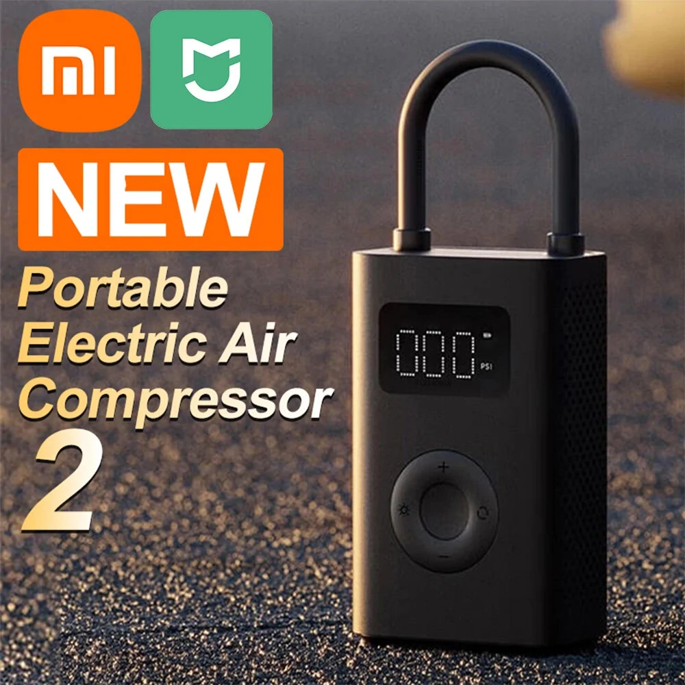 XIAOMI Mijia 2/2Pro 150PSI Smart Bike Pump 2000mAh Battery Power Bank USB Charging LED Display Electric Portable Air Pump Camping Cycling Basketball Football Pump — view 3