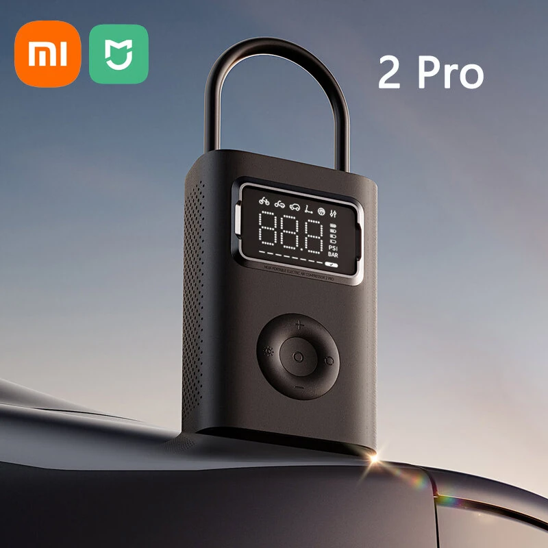 XIAOMI Mijia 2/2Pro 150PSI Smart Bike Pump 2000mAh Battery Power Bank USB Charging LED Display Electric Portable Air Pump Camping Cycling Basketball Football Pump — view 4