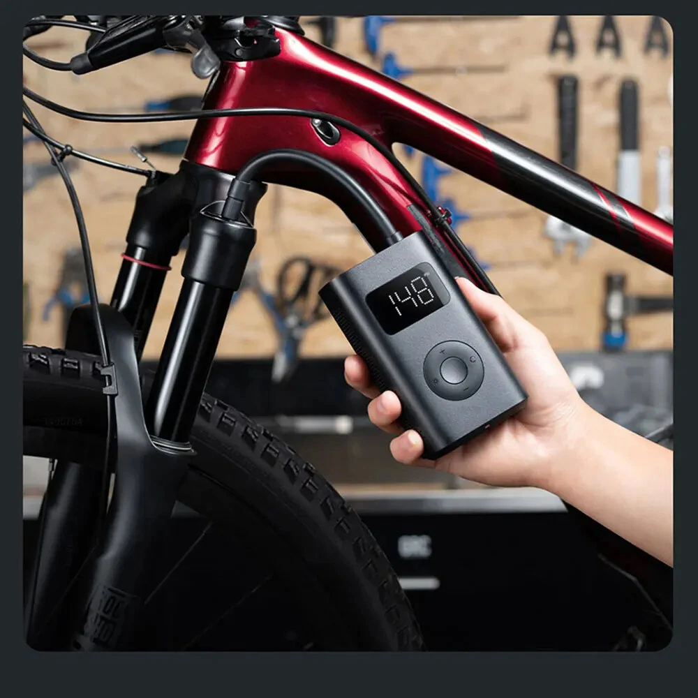 XIAOMI Mijia 2/2Pro 150PSI Smart Bike Pump 2000mAh Battery Power Bank USB Charging LED Display Electric Portable Air Pump Camping Cycling Basketball Football Pump — view 6