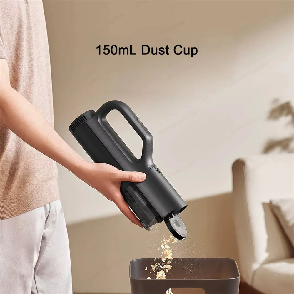 Xiaomi Mijia Car Vacuum Cleaner 21kPa Suction Brushless Motor Type-C Fast Charge 2400mAh Battery 5-Stage Filtration 150mL Dust Cup Wireless Cleaning Multiple Attachments — view 6