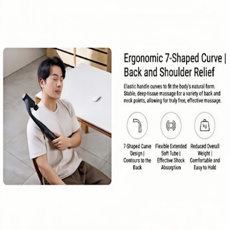 XIAOMI MIJIA Long-Handled Fascia Gun 3 With 3 Massage Heads 12kg Thrust 3-Level Speed 1900mAh Battery Portable Muscle Massager for Home Office — view 4