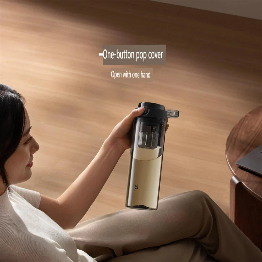 XIAOMI Mijia Magnetic Tea Infuser Bottle 800ml Tritan Water Bottle with One-Touch Lid, Leak-Proof Travel Tea Maker for Hot and Cold Drinks — view 6