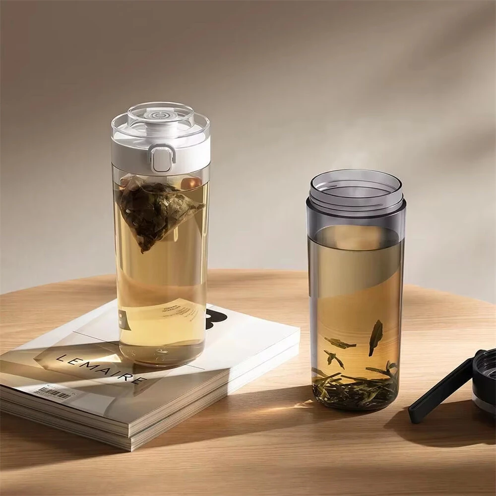 XIAOMI Mijia Portable Water Cup 600ml Tritan BPA-Free Drinking Bottle with One-Click Lid Safety Lock Concealed Filter for Travel Gym Office — view 3