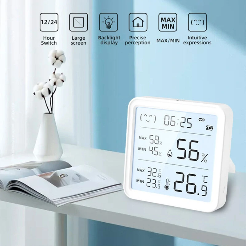 Xiaomi Smart Wireless Temperature Humidity Sensor with Advanced Bluetooth/WiFi Technology Adjustable Modes Low Power Consumption Ideal for Remote Home Monitoring and Smart Home Automation — view 6
