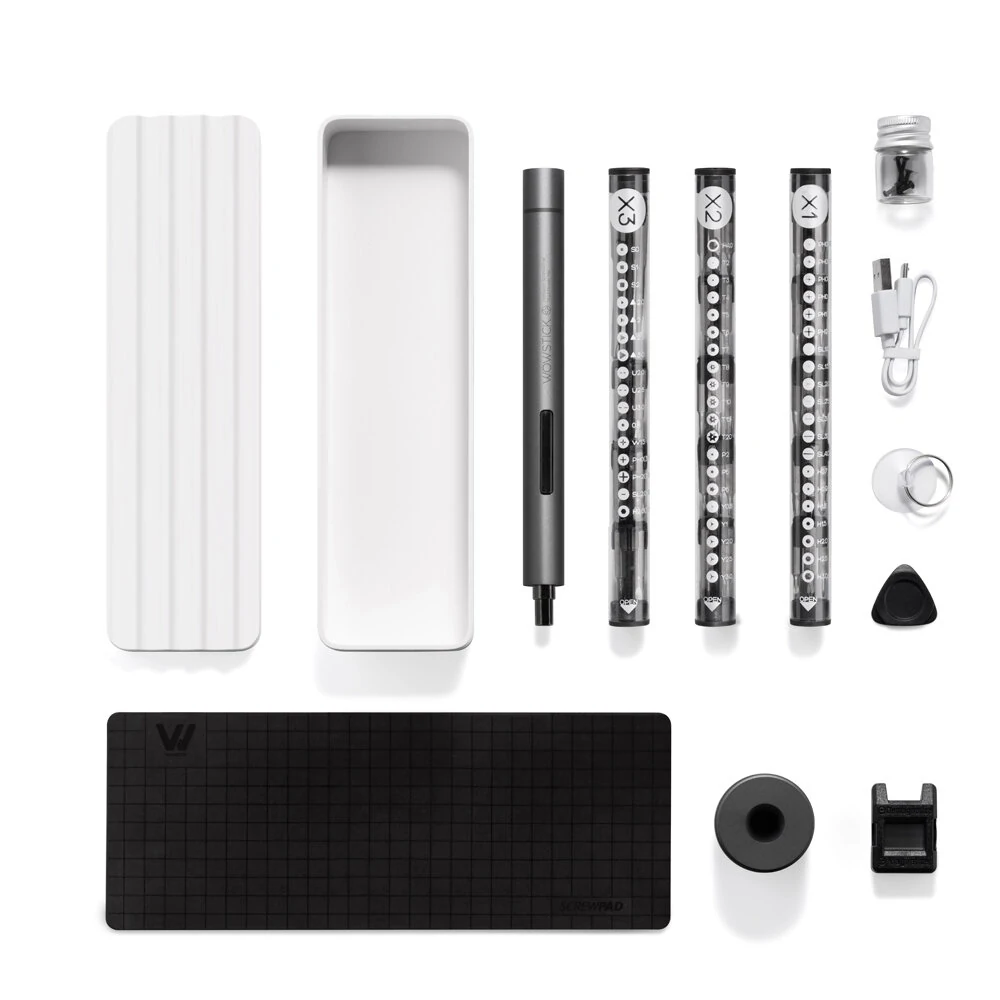 Xiaomi Wowstick 1F+ 64 in 1 Electric Screwdriver High Precision USB Charging LED Light 56 Alloy Steel Batch Heads Ideal for DIY and Home Repair — Wowstick