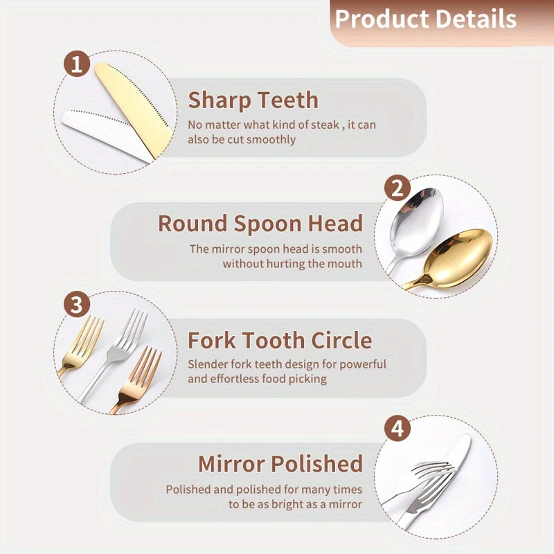Xmund 10pcs Stainless Steel Camping Tableware Set-Portable AndDurable Outdoor Picnic Utensils With Plates Forks And Spoons For Hiking Backpacking And Camping Adventures-Perfect For Travel And Outdoor Meals — view 7