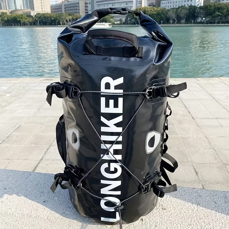 Xmund 30L IPX7 Waterproof Backpack Dry Bag Roll Top Floating for Kayaking Hiking Fishing Paddleboarding Motorcycle Travel Sports Gear