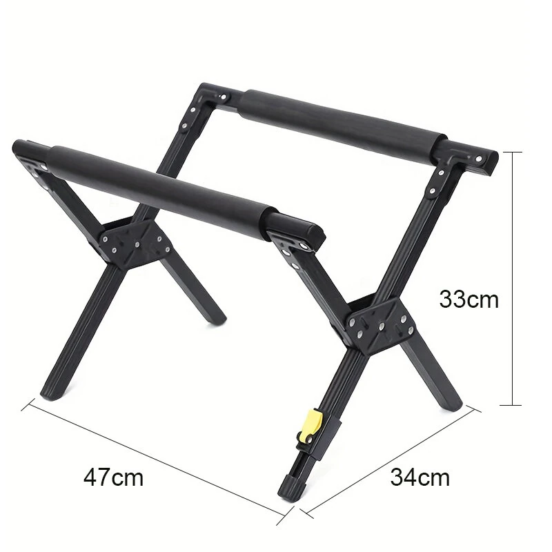 Xmund Aluminum Alloy Folding Stand Frame Adjustable Portable Outdoor Camping Stand for BBQ Fishing Luggage — view 7
