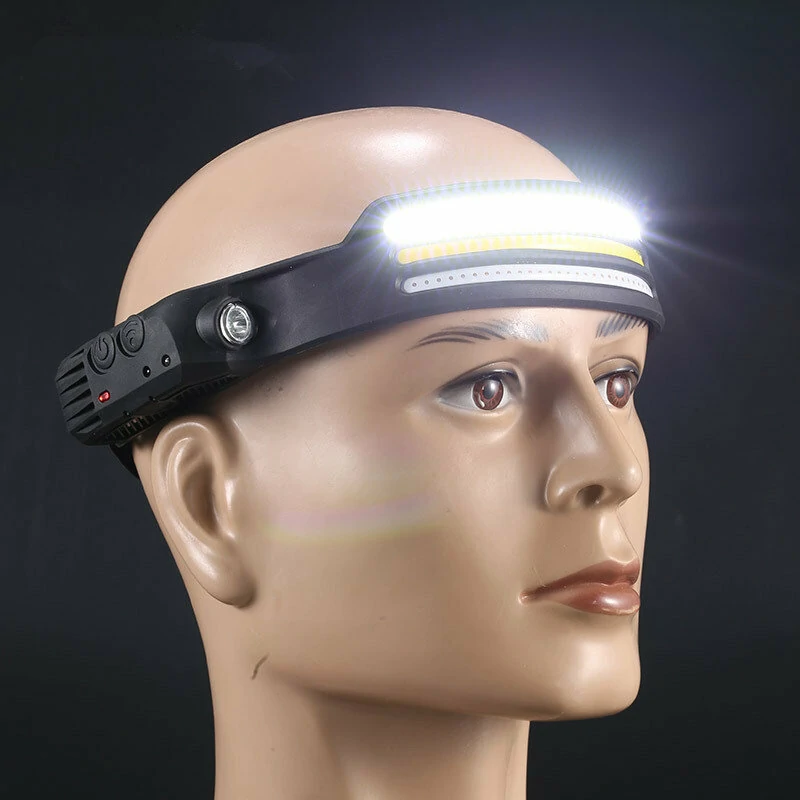 XMUND Multi-function Wave Induction COB LED Headlight Outdoor Riding Light USB Charging Night Running Light Strong Light Headlamp W689-3 — view 5