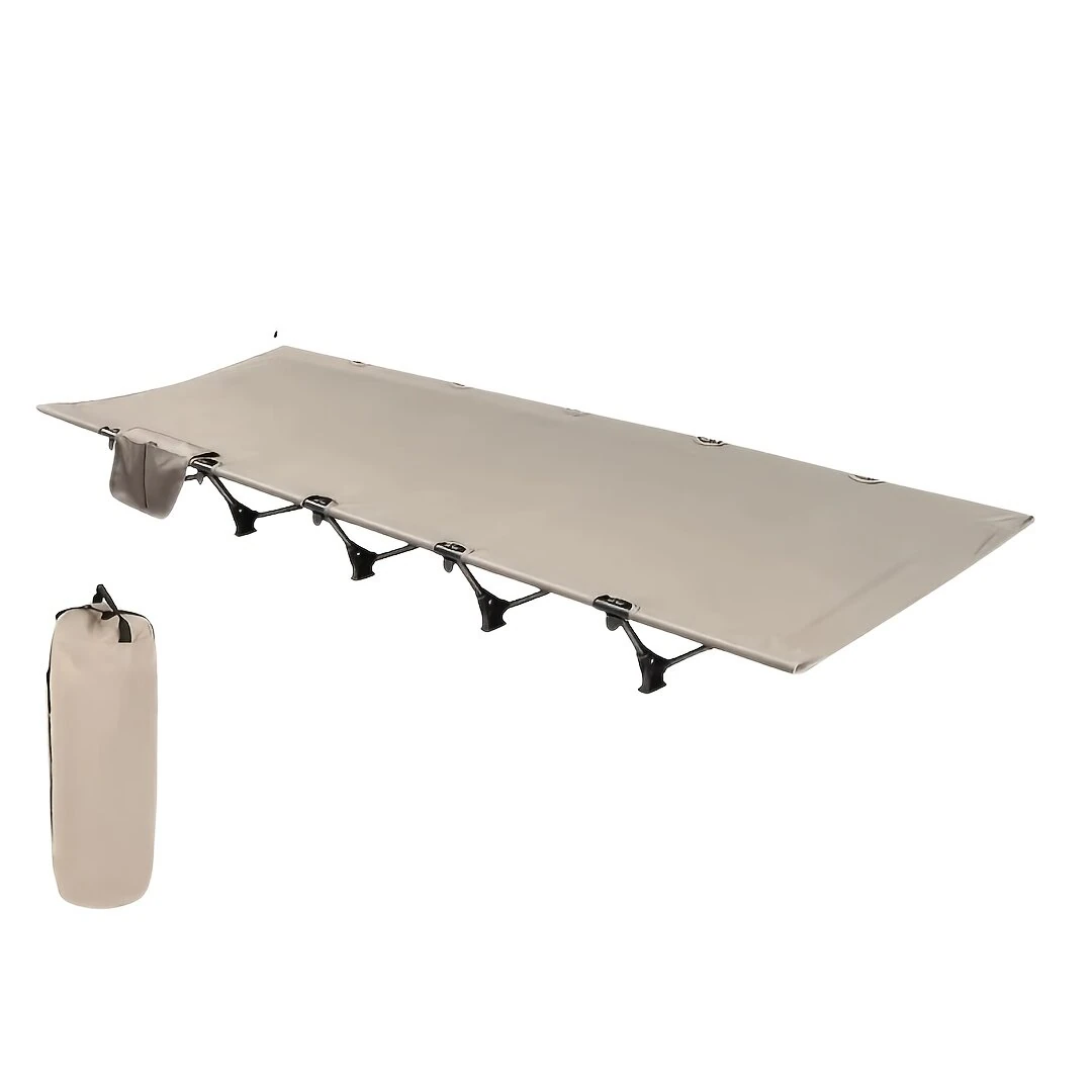 Xmund Outdoor Folding Bed, Portable Tent Bed, Designed with Side Pockets for Small Items, Outdoor Hiking Backpacking Travel Survival Gear For Adults — view 2
