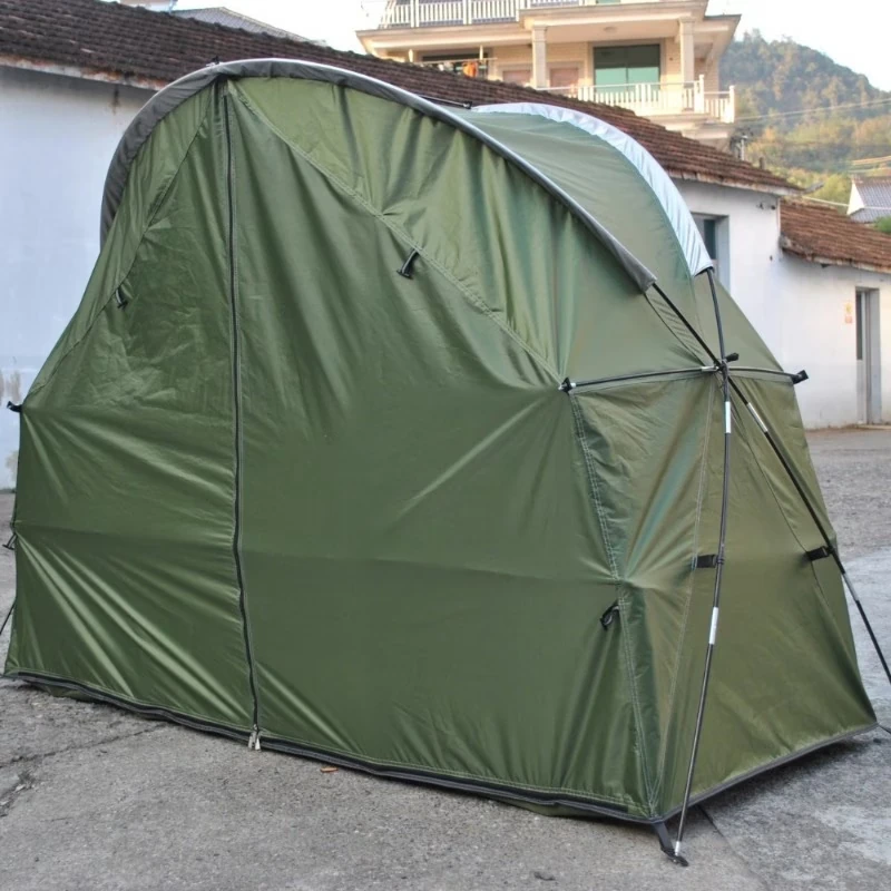 Xmund Single Soldier Tent Outdoor Camping Cycling Simple Tent Storage Room Tent 1person Carport Anti-tear 210D Oxford Silver Coated Portable Waterproof — view 2