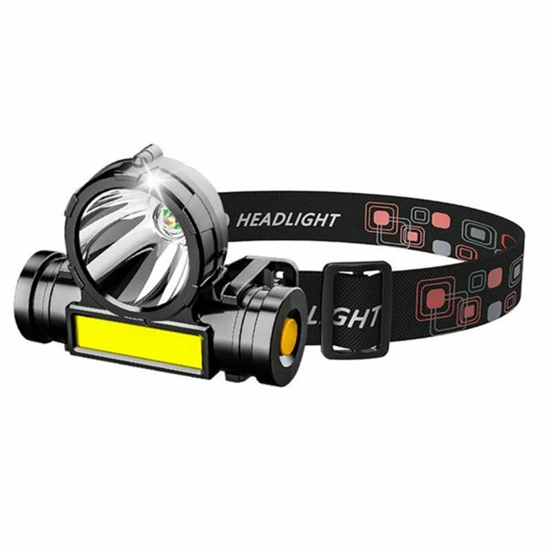 XMUND Waterproof LED Headlamp Handfree COB Work Light with Magnet USB Headlight Built-in Battery Suit for Fishing Camping — view 4