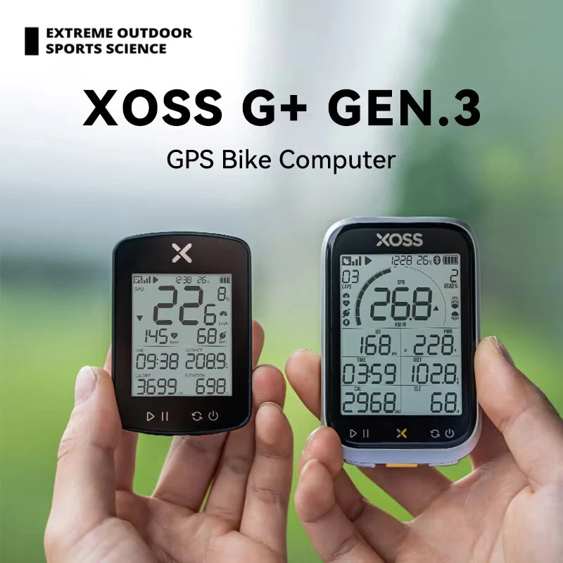 XOSS G+ Gen.3 GPS Bike Computer 2.8 Inch Screen ANT+ Bluetooth IP67 Waterproof  40H Battery Cycling Speedometer Odometer — view 3