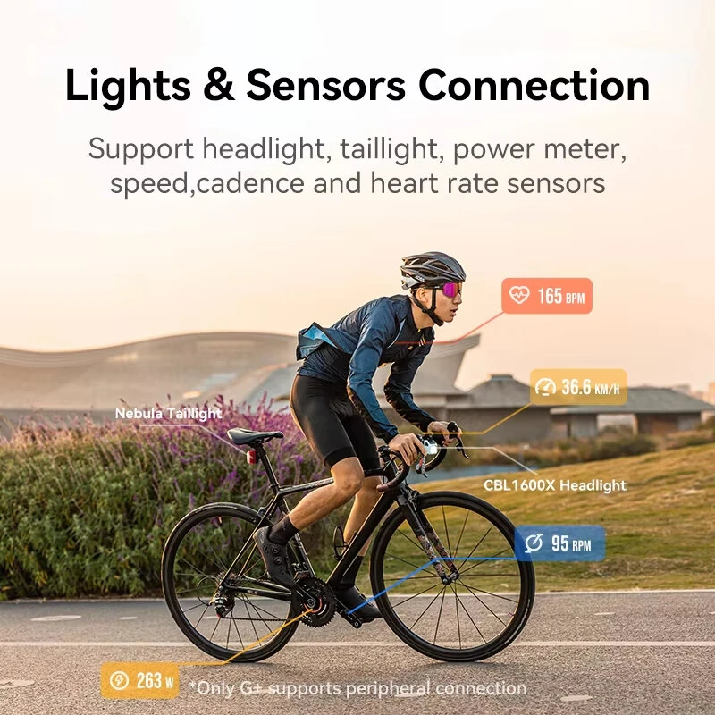 XOSS G+ Gen.3 GPS Bike Computer 2.8 Inch Screen ANT+ Bluetooth IP67 Waterproof  40H Battery Cycling Speedometer Odometer — view 5