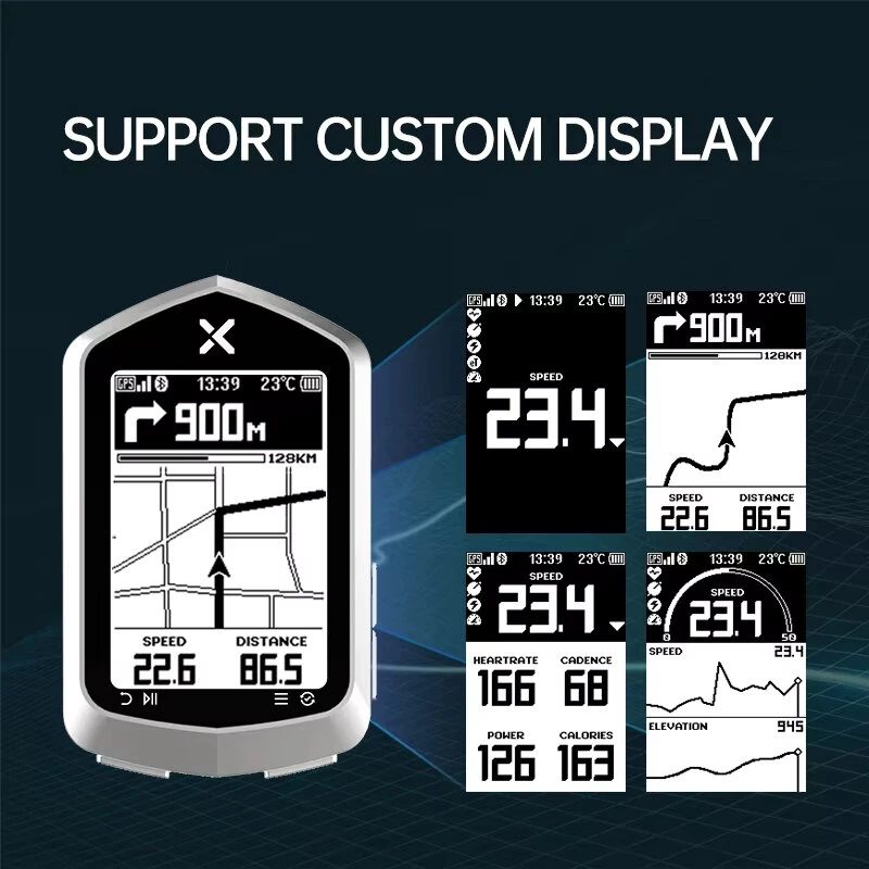 XOSS NAV Plus Bike Computer 2.4 Inch Wireless Cycling Speedometer GPS Navigation Map Waterproof Bluetooth ANT+ IPX7 Waterproof Cadence Speed — view 4