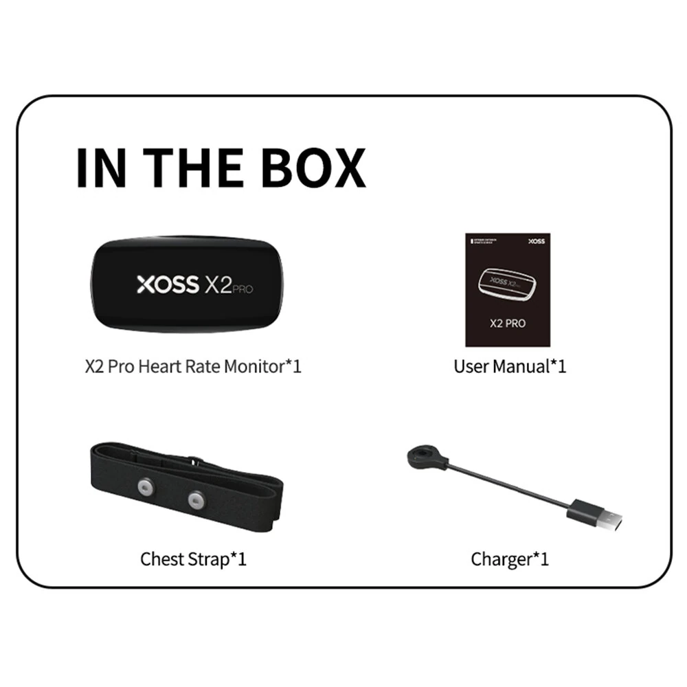 XOSS X2 Pro Heart Rate Sensor Independent Record Data Chest Strap HRM Monitor Bluetooth ANT+ Health Fitness Smart Sensor for Cycling Swimming Running — view 7