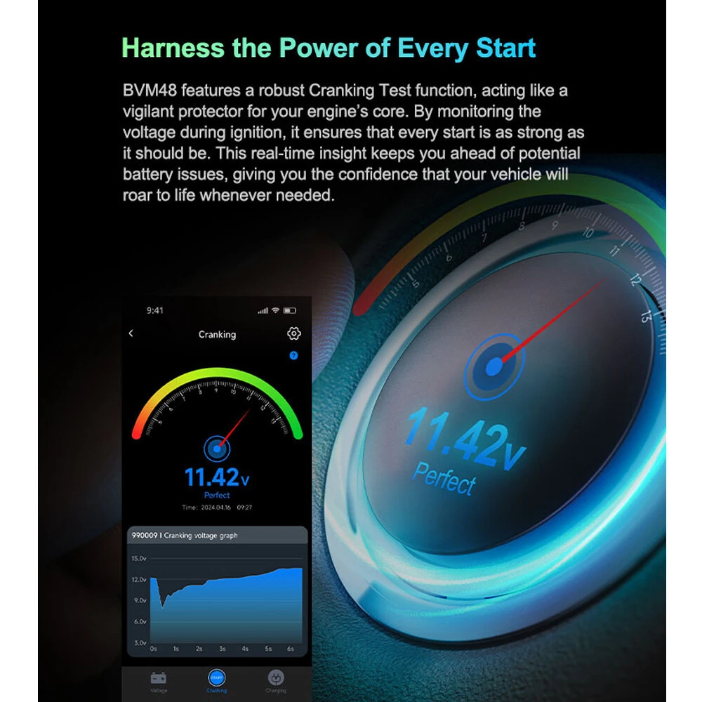 Xparkle BVM48 bluetooth Battery Monitor Real Time Monitoring for Cars Yachts Off-Road Vehicles Trucks RVs Golf Carts Electric Bicycles Motorcycles Scooters — view 6