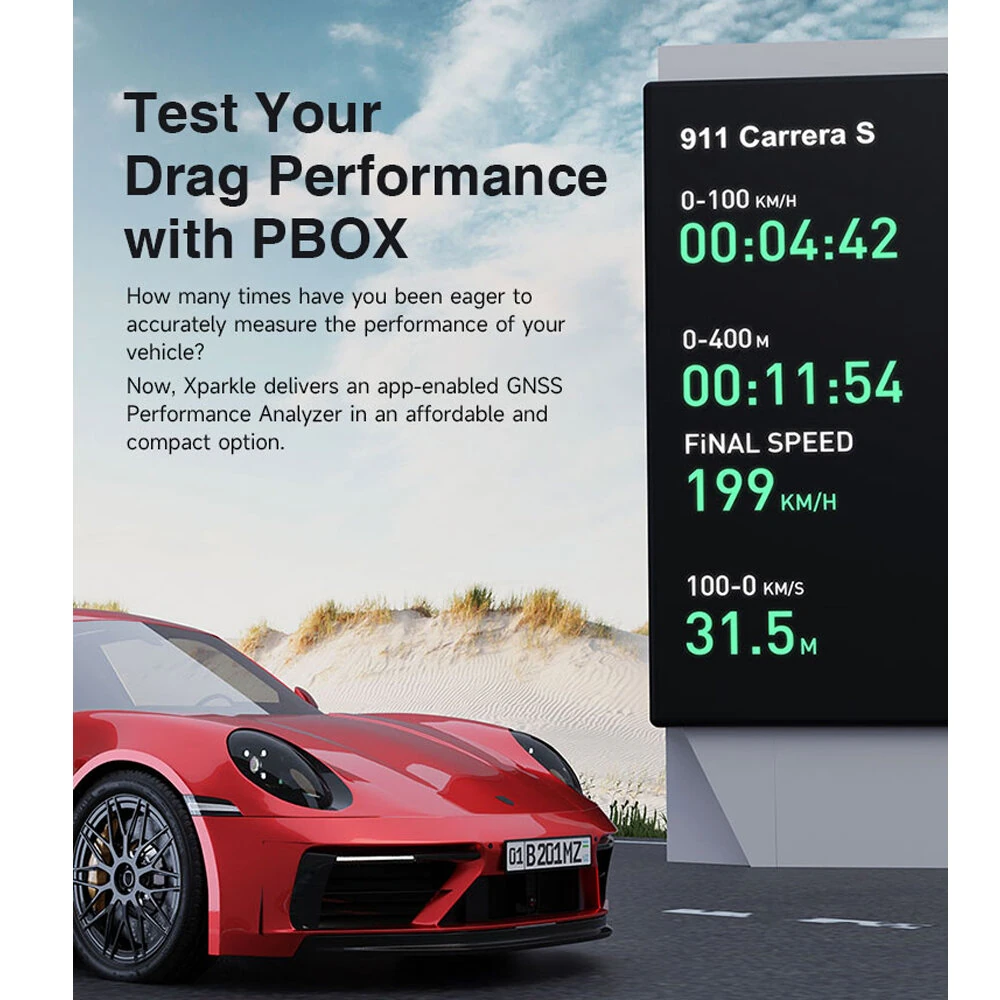 Xparkle PBOX Mini GPS Based Performance Meter Box Vehicle Performance Analyzer with Acceleration Analysis Braking Distance Real-Time Video — view 6
