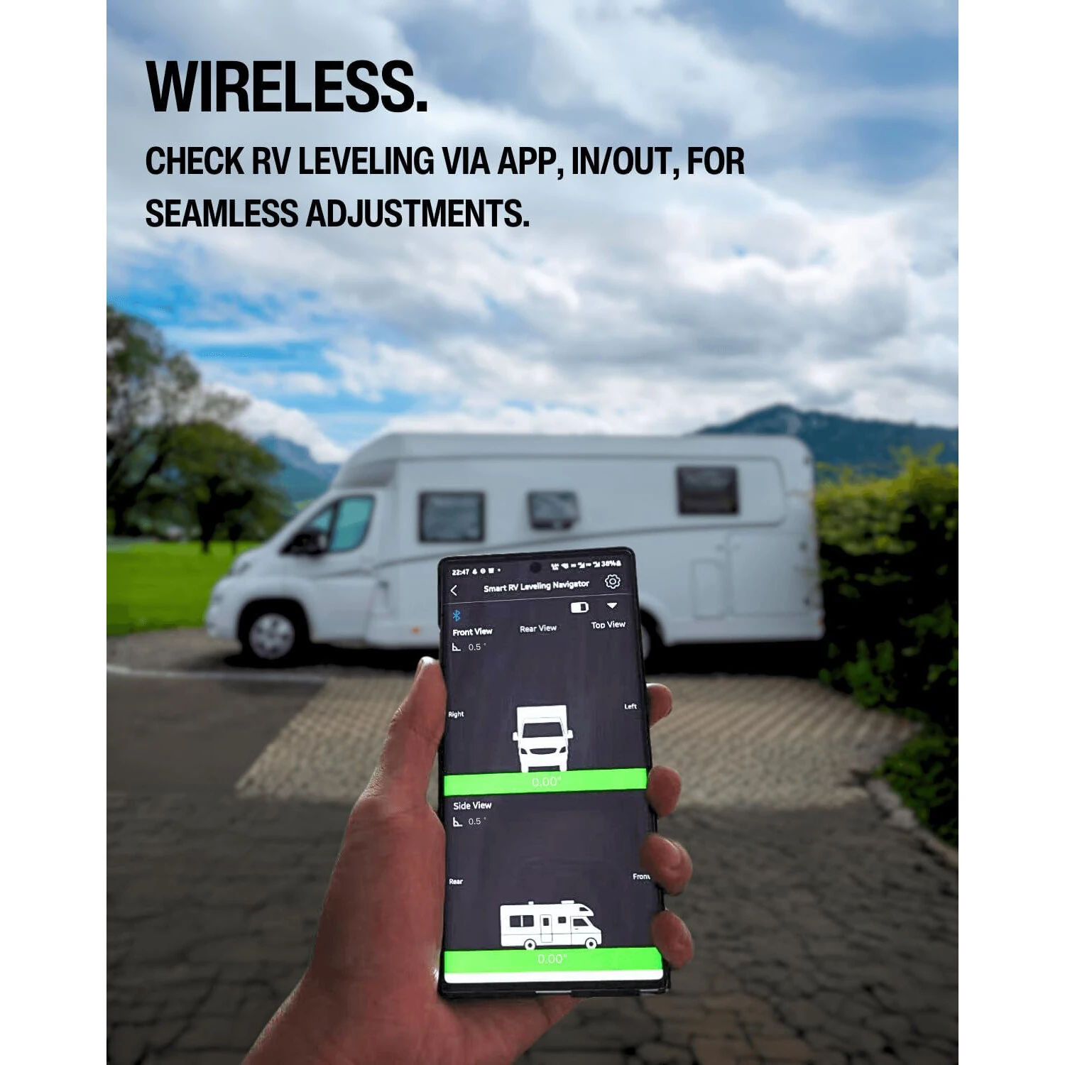 Xparkle Smart RV Leveling System bluetooth Wireless Control RVS01 Real-Time Precise Leveling Measurements Advanced Wireless Camper Leveler — view 5