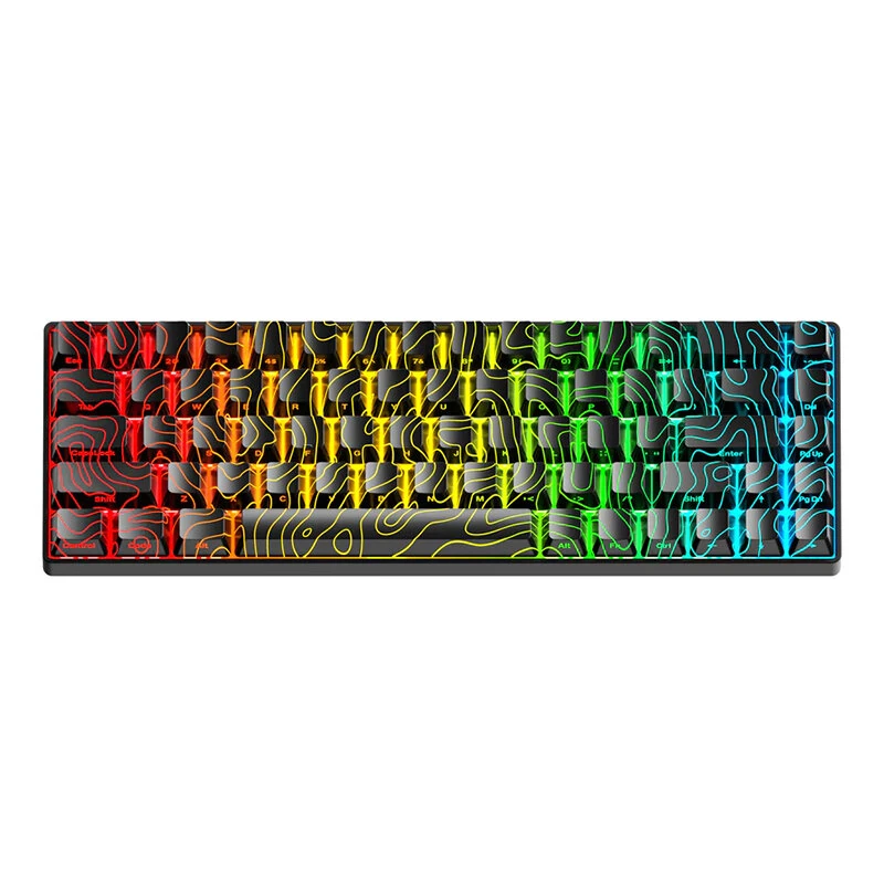 XVX HE68 Hall Effect Customized Wired Mechanical Keyboard Half-aluminum Magnetic Switch RGB Backlight Support 0.01mm Rapid Trigger 8K Polling Rate + 16K Scanning Rate 68% Gaming Keyboard — view 2