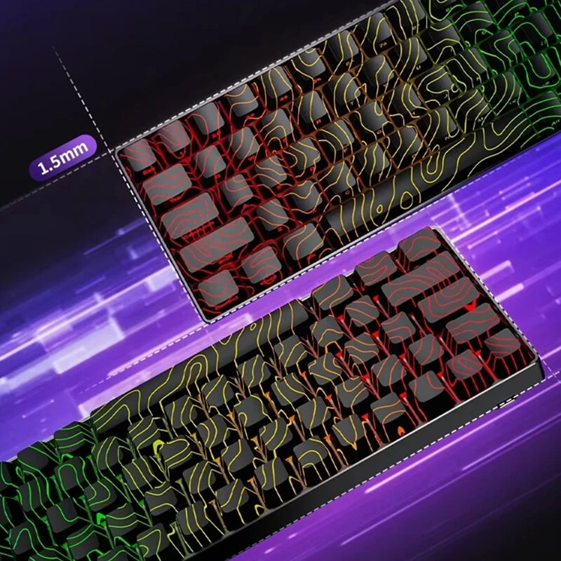 XVX HE68 Hall Effect Customized Wired Mechanical Keyboard Half-aluminum Magnetic Switch RGB Backlight Support 0.01mm Rapid Trigger 8K Polling Rate + 16K Scanning Rate 68% Gaming Keyboard — view 7