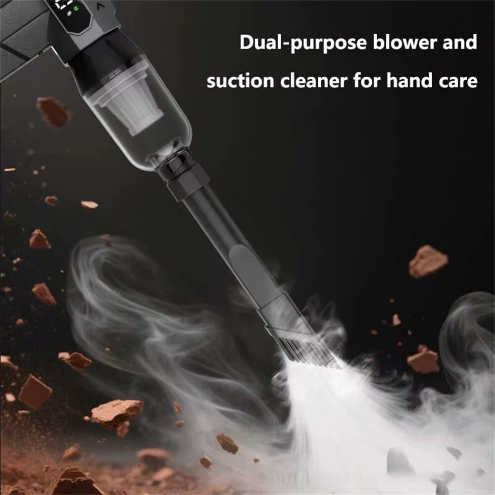 XZXY HFX-03 Blowing and Suction 2-in-1 Violent Turbine Car Fan High-Power 40mm / 29mm Ducted Brushless Motor Digital Display Strong Wind Pressure for Vehicle Home Cleaning — view 4