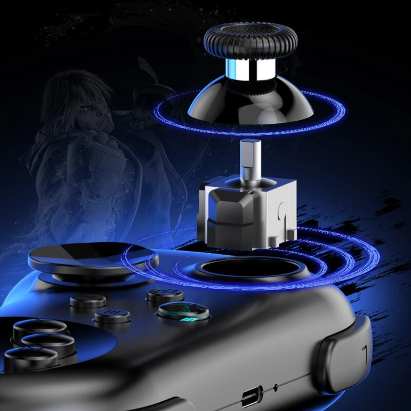 Y04 Fighting Game Controller 6 Buttons Layout Hall Effect Joystick Max 6000Hz Polling Rate Adjustable Keycaps for Switch PC Android — view 4