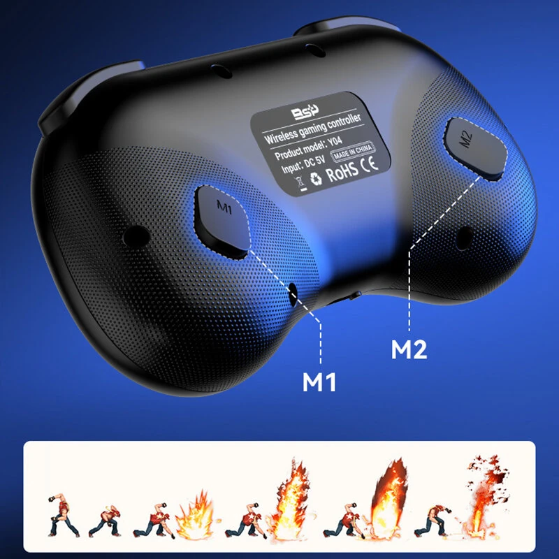 Y04 Fighting Game Controller 6 Buttons Layout Hall Effect Joystick Max 6000Hz Polling Rate Adjustable Keycaps for Switch PC Android — view 7