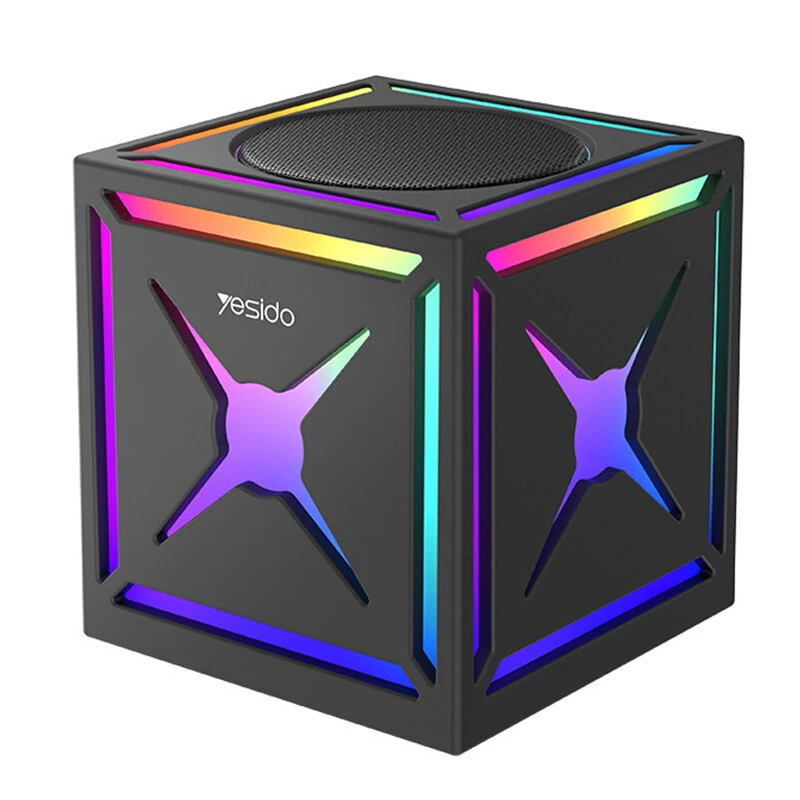 Yesido YSW34 3D Music Box bluetooth Speaker Portable Speaker RGB Colorful Light 52mm Driver Unit TWS Connection Subwoofer Speakers — Yesido