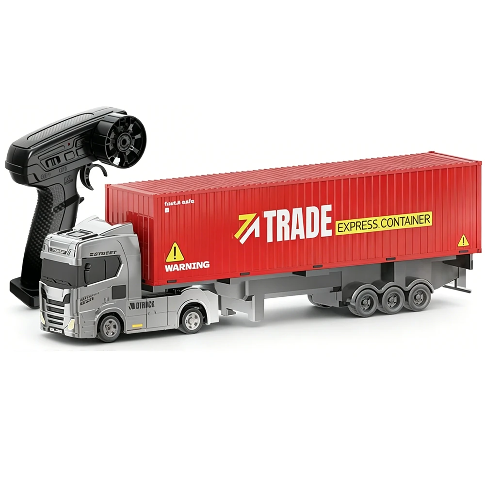 YF 3606 RTR 1/64 2.4G 4WD Mini Drift RC Car Truck Tractor Container Truck Support App Remote Controlled LED Light Two Speed Full Proportional Vehicle Desktop Toys Model Collection Gift For Boys — view 3