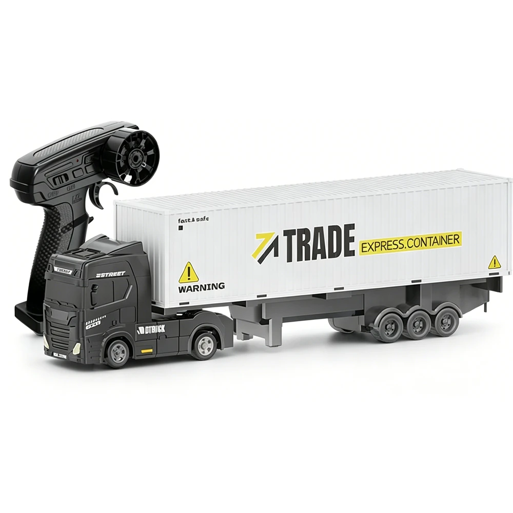 YF 3606 RTR 1/64 2.4G 4WD Mini Drift RC Car Truck Tractor Container Truck Support App Remote Controlled LED Light Two Speed Full Proportional Vehicle Desktop Toys Model Collection Gift For Boys — view 4