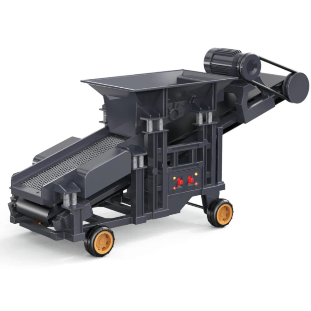 YIGONG YG180 1/50 RC Car Vibrating Sand Screening Machine Truck Simulation Engineering Electric Remote Control Construction LED Light Sound Fully Function Vehicles Models Kids Children Toys — view 11