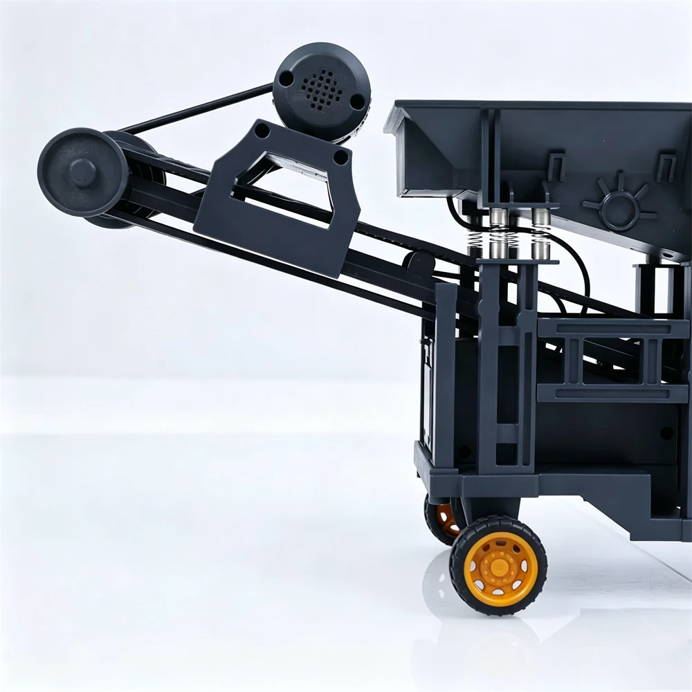 YIGONG YG180 1/50 RC Car Vibrating Sand Screening Machine Truck Simulation Engineering Electric Remote Control Construction LED Light Sound Fully Function Vehicles Models Kids Children Toys — view 7